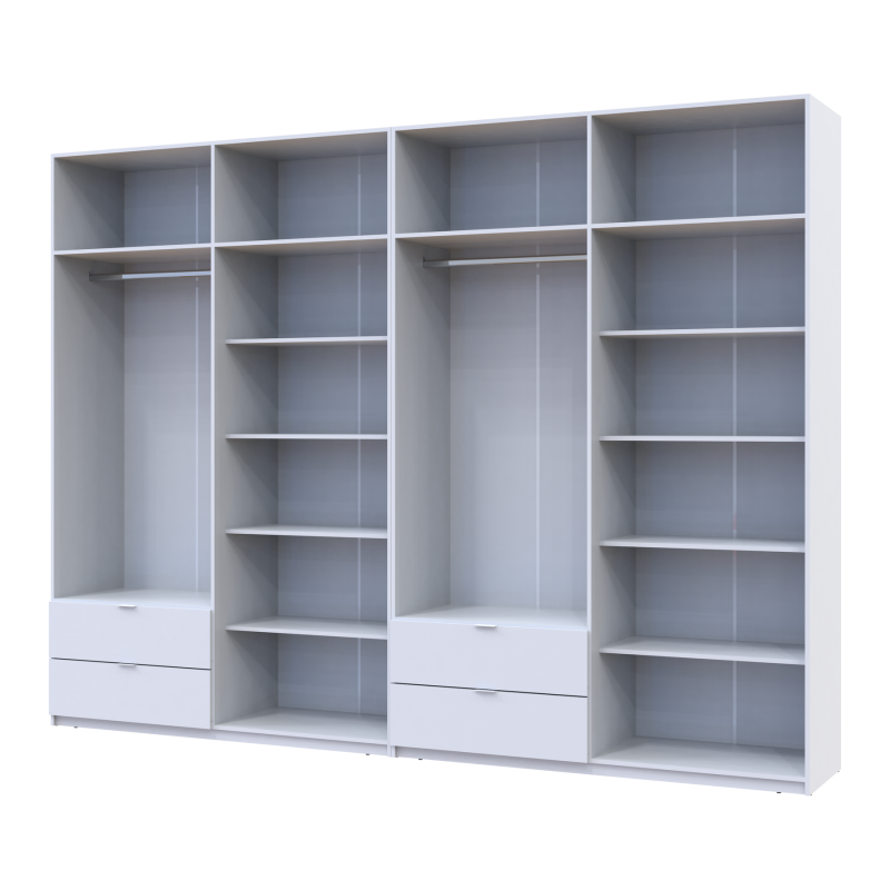 Комплект Лукас Белый 4+4 ДСП 320х50х240 (42005126)