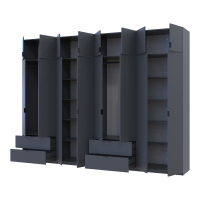 Комплект Лукас Графит 4+4 ДСП 320х50х240 (42005129)