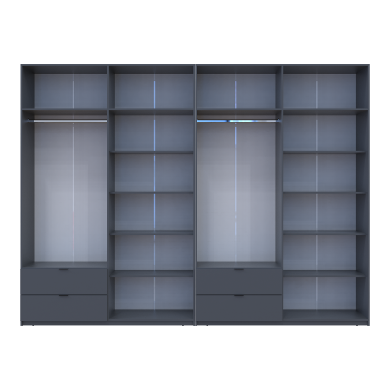 Комплект Лукас Графит 4+4 ДСП 320х50х240 (42005129)