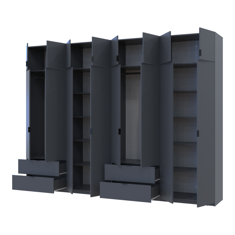 Комплект Лукас Графит 4+4 ДСП 320х50х240 (42005129)