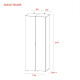 Zestaw Gelar Sonoma Oak z 2 lustrami, 78x49.5x203.4mm (42002165)
