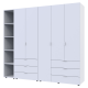 Zestaw Gelar z półką biały 2+3 płyta wiórowa 231,9x49,5x203,4 (42005032)
