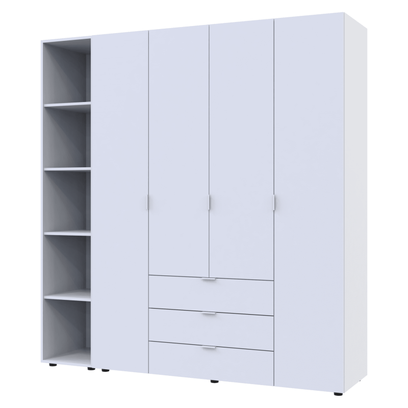 Комплект Гелар з Этажеркою Белый 4 ДСП 193.2х49.5х203.4 (42005038)