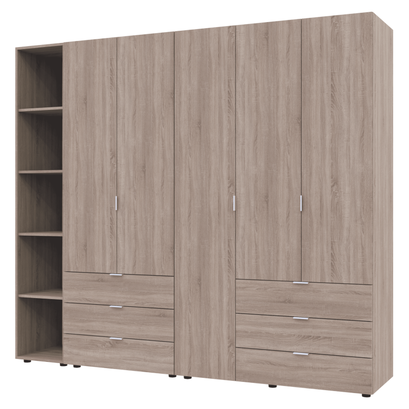 Zestaw Gelar z półką Sonoma Oak 2+3, płyta wiórowa 231,9x49,5x203,4 (42005046)