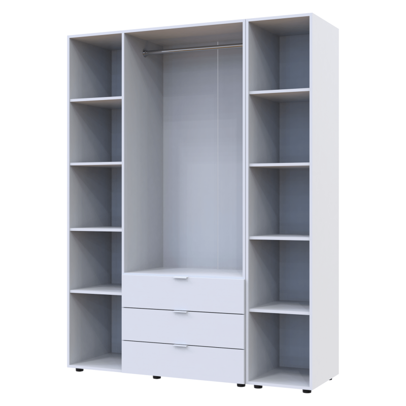 Комплект Гелар с этажеркой Белый 3 ДСП 154.4х49.5х203.4 (42005034)