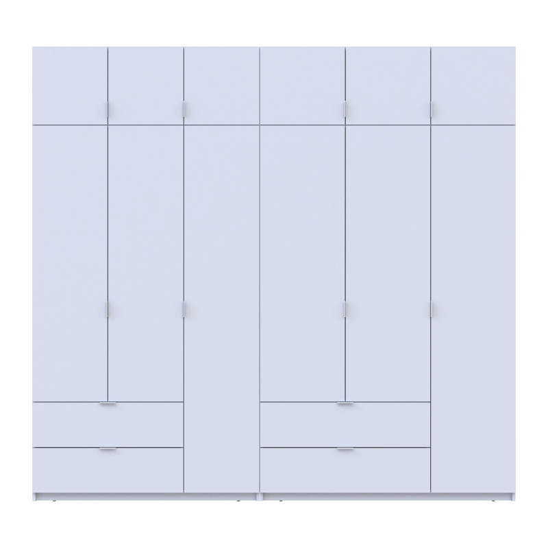 Комплект Лукас Белый 3+3 ДСП 255х50х240 (42005110)