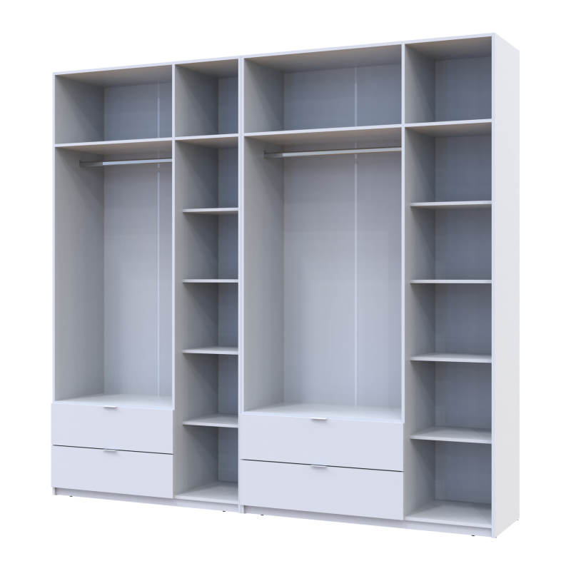 Комплект Лукас Белый 3+3 ДСП 255х50х240 (42005110)