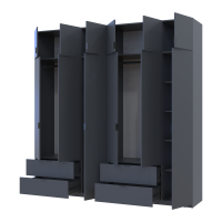 Комплект Лукас Графит 3+3 ДСП 240х50х240 (42005109)