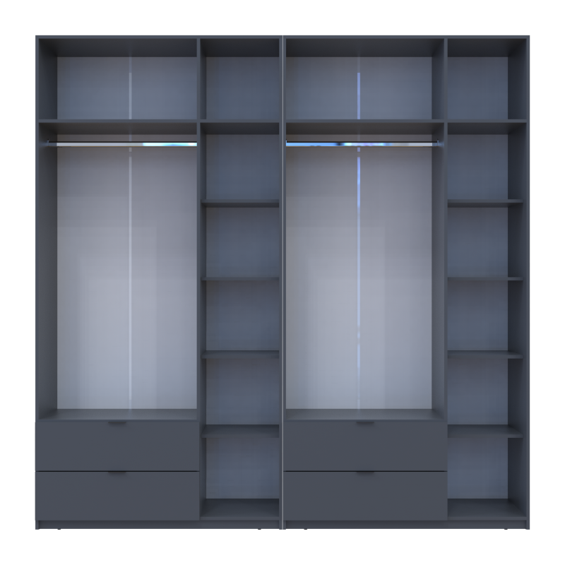 Комплект Лукас Графит 3+3 ДСП 240х50х240 (42005109)