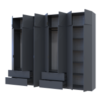 Комплект Лукас Графит 3+4 ДСП 295х50х240 (42005125)