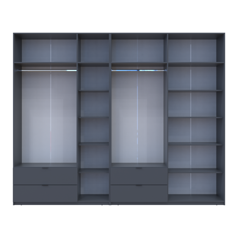 Комплект Лукас Графит 3+4 ДСП 295х50х240 (42005125)