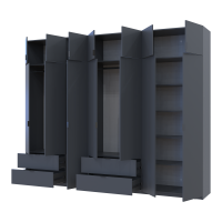 Комплект Лукас Графит 3+4 ДСП 300х50х240 (42005133)