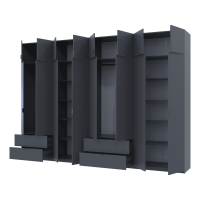 Комплект Лукас Графит 4+4 ДСП 340х50х240 (42005141)