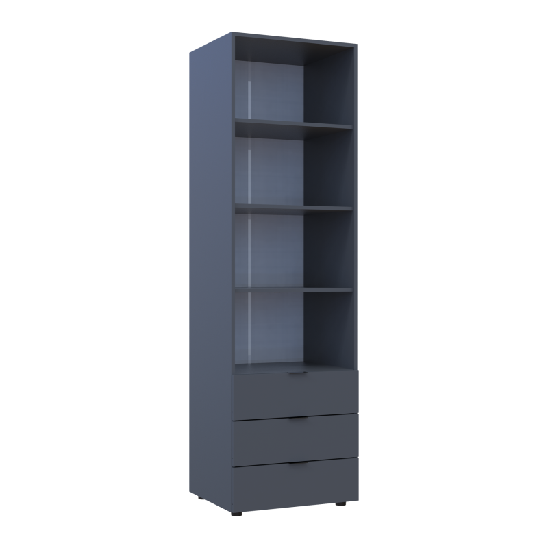 Пенал для одежды Гелар Графит 3Ш 60х49.5х203.4 (41516132)