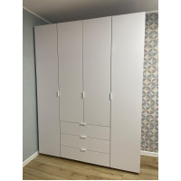 Шафа для одягу Гелар Білий 4 ДСП 155х49,5х203,4 (80397642)