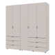 Распашной шкаф для одежды Гелар комплект Кашемир 2+3 ДСП 193.7х49.5х203.4 (80737638)