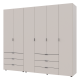 Распашной шкаф для одежды Гелар комплект Кашемир 2+4 ДСП 232.5х49.5х203.4 (80737639)