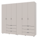 Распашной шкаф для одежды Гелар комплект Кашемир 3+3 ДСП 232.4х49.5х203.4 (80737640)