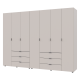 Распашной шкаф для одежды Гелар комплект Кашемир 3+4 ДСП 271.2х49.5х203.4 (80737641)