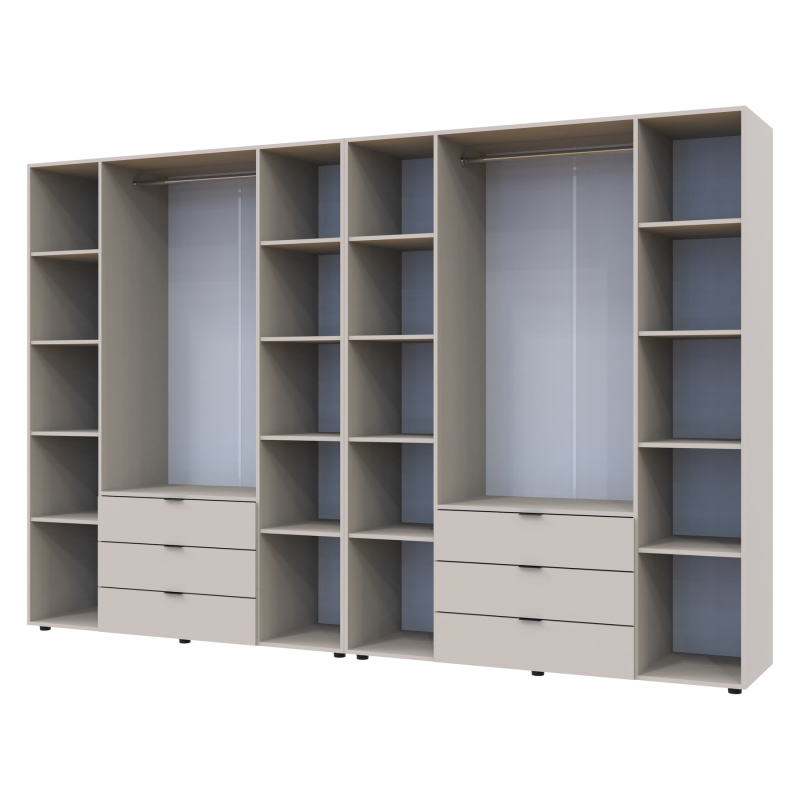 Распашной шкаф для одежды Гелар комплект Кашемир 4+4 ДСП 310х49.5х203.4 (80737642)