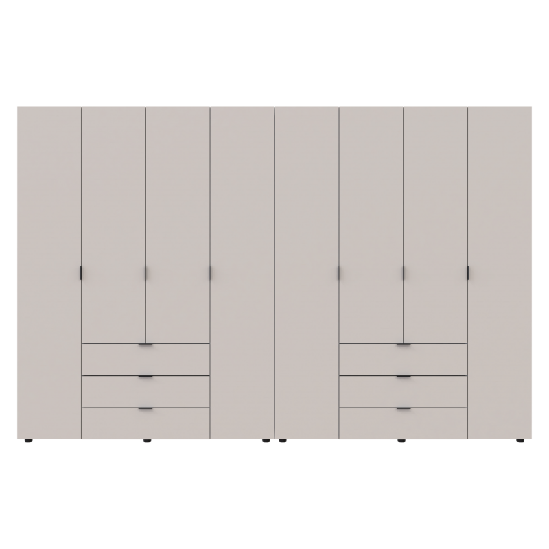 Распашной шкаф для одежды Гелар комплект Кашемир 4+4 ДСП 310х49.5х203.4 (80737642)