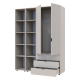 Распашная шкаф для одежды Гелар с 2 Этажерками Кашемир 2 ДСП 153.9х49.5х203.4 (80737644)