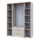 Распашная шкаф для одежды Гелар с 2 Этажерками Кашемир 2 ДСП 153.9х49.5х203.4 (80737644)