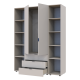 Распашная шкаф для одежды Гелар с 2 Этажерками Кашемир 2 ДСП 153.9х49.5х203.4 (80737644)