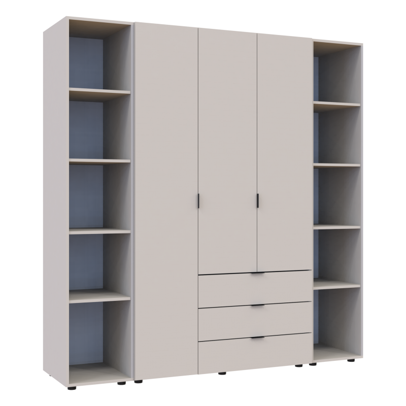 Распашная шкаф для одежды Гелар с 2 Этажерками Кашемир 3 ДСП 192.6х49.5х203.4 (80737646)