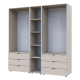 Распашная шкаф для одежды Гелар с Этажеркой Кашемир 2+2 ДСП 193.2х49.5х203.4 (80737649)