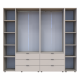 Распашная шкаф для одежды Гелар с Этажеркой Кашемир 2+3 ДСП 231.9х49.5х203.4 (80737650)