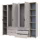 Распашная шкаф для одежды Гелар с Этажеркой Кашемир 2+3 ДСП 231.9х49.5х203.4 (80737650)