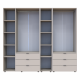 Распашная шкаф для одежды Гелар с Этажеркой Кашемир 2+3 ДСП 231.9х49.5х203.4 (80737650)