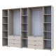 Распашная шкаф для одежды Гелар с Этажеркой Кашемир 2+4 ДСП 270.7х49.5х203.4 (80737651)