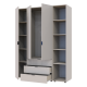 Распашная шкаф для одежды Гелар с Этажеркой Кашемир 3 ДСП 154.4х49.5х203.4 (80737645)