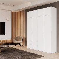 Шафа для одягу Лукас Білий 180х50х240 (80737069)