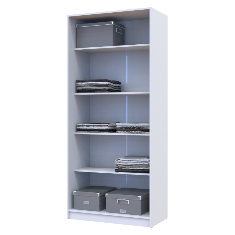 Шкаф для одежды Промо с полками Белый 2 ДСП 90х48х204 (42005100)