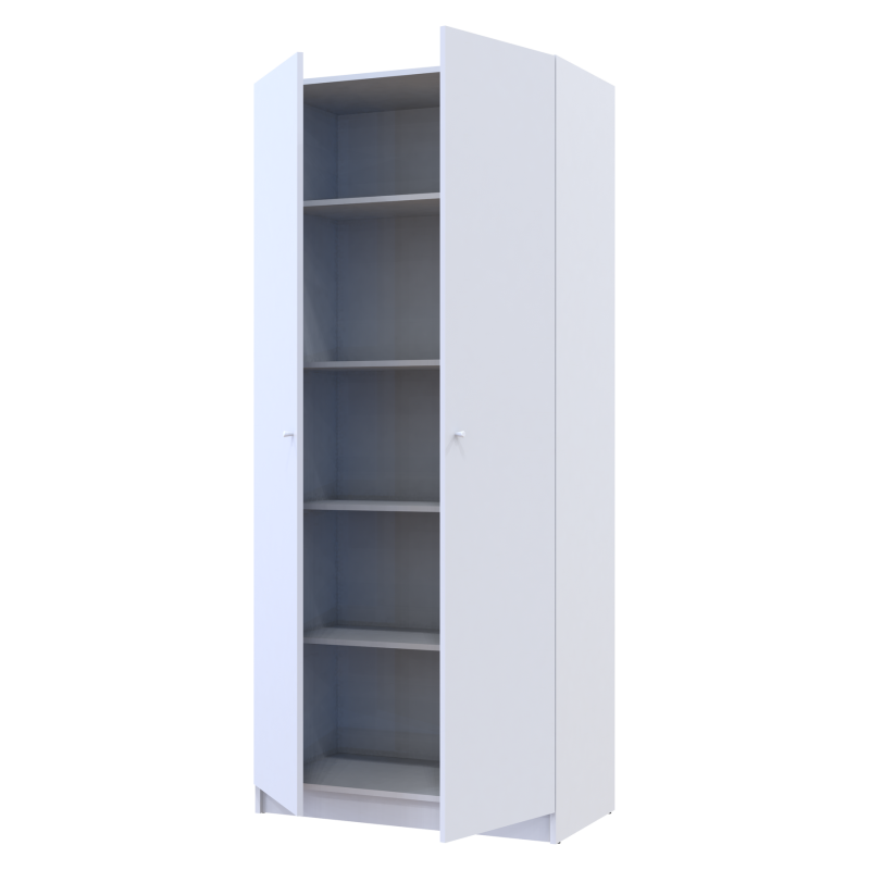 Шкаф для одежды Промо с полками Белый 2 ДСП 90х48х204 (42005100)