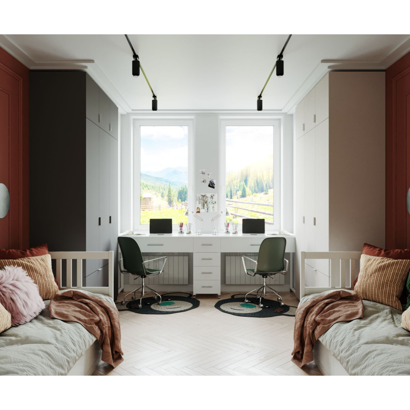 Распашная шкаф для одежды Лукас Графит 3ДСП 135х50х240 (80737801)