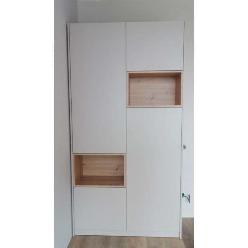 Шкаф для одежды с нишей Дейл Кашемир/Дуб Артизан 2 ДСП 115.2х52х220 (80737725)