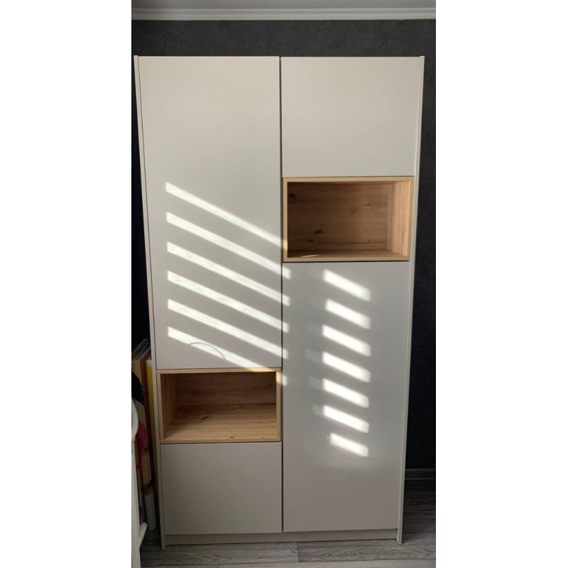 Шкаф для одежды с нишей Дейл Кашемир/Дуб Артизан 2 ДСП 115.2х52х220 (80737725)