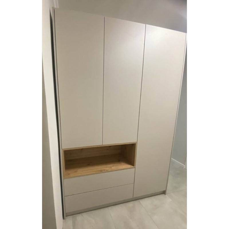 Шкаф для одежды с нишей Дэйл Кашемир/Дуб Артизан 3 ДСП 150х52х220 (80737726)