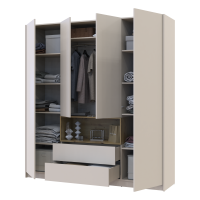 Шкаф для одежды с нишей Дэйл Кашемир/Дуб Артизан 4 ДСП 206х52х220 (80737727)