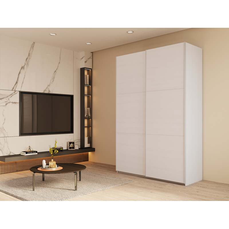 Шкаф купе G-Caiser Белый 2 ДСП / 3 части 160х60х240 (42002104)