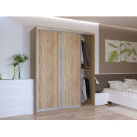 Шкаф купе Сити Лайт Дуб Cонома 3 ДСП 180х60х225 (42002003)