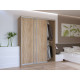 Шкаф купе Сити Лайт Дуб Cонома 3 ДСП 180х60х225 (42002003)