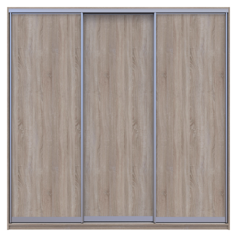 Шкаф купе Сити Лайт Дуб сонома 3 ДСП 225х60х225 (42002137)