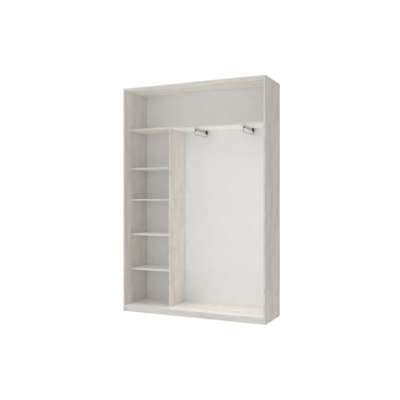 Шкаф купе Сити Лайт Белое дерево 2 Зеркала 150х45х225 (42002059)