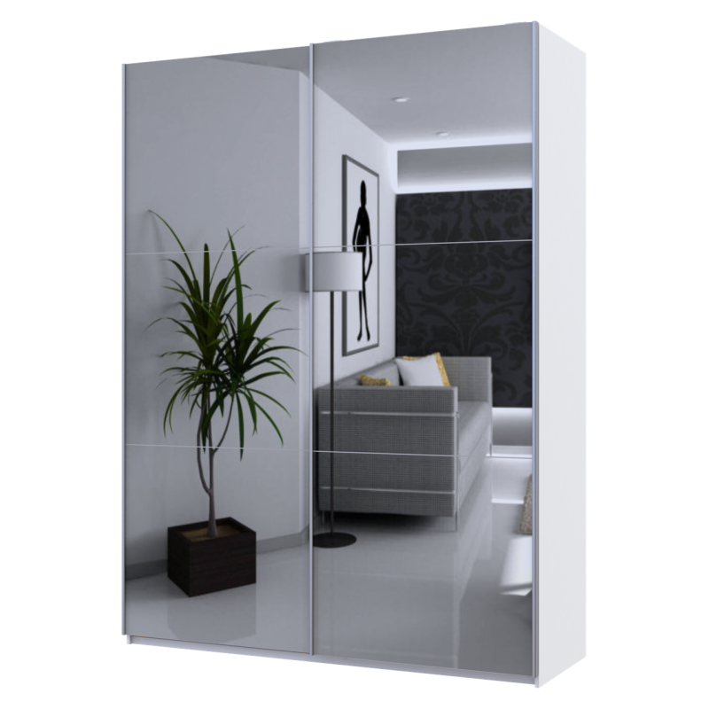 Шкаф купе G-Caiser Белый 2 Зеркала 180х60х240 (42005019)