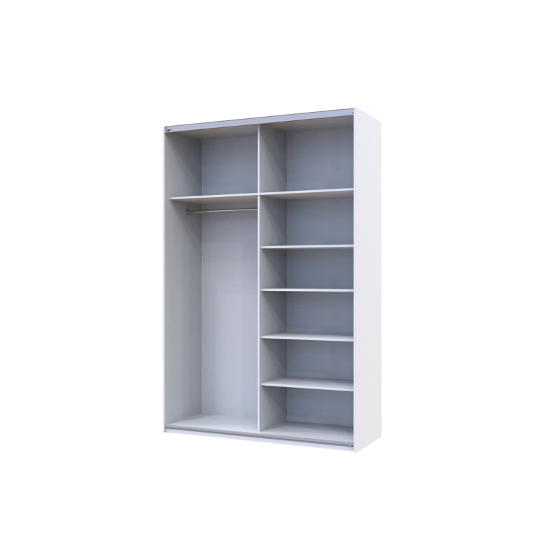 Шкаф купе G-Caiser Белый 2 ДСП / 3 части 160х60х240 (42002104)